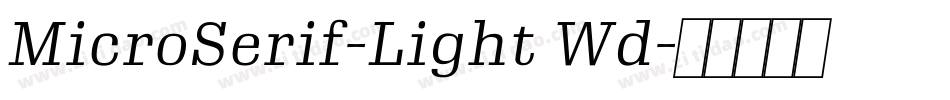 MicroSerif-Light Wd字体转换